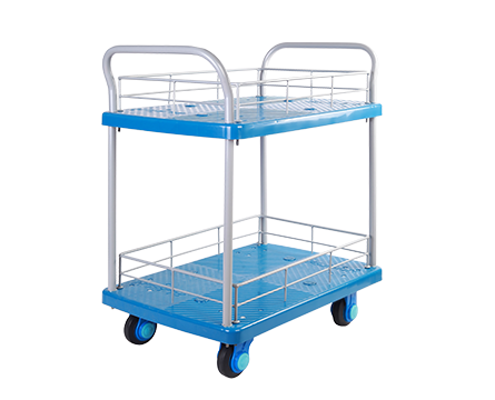 Double-Layer Plastic Hand Trolley