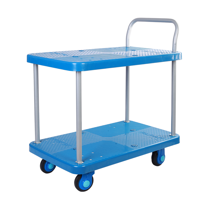 Double-Layer Plastic Hand Trolley